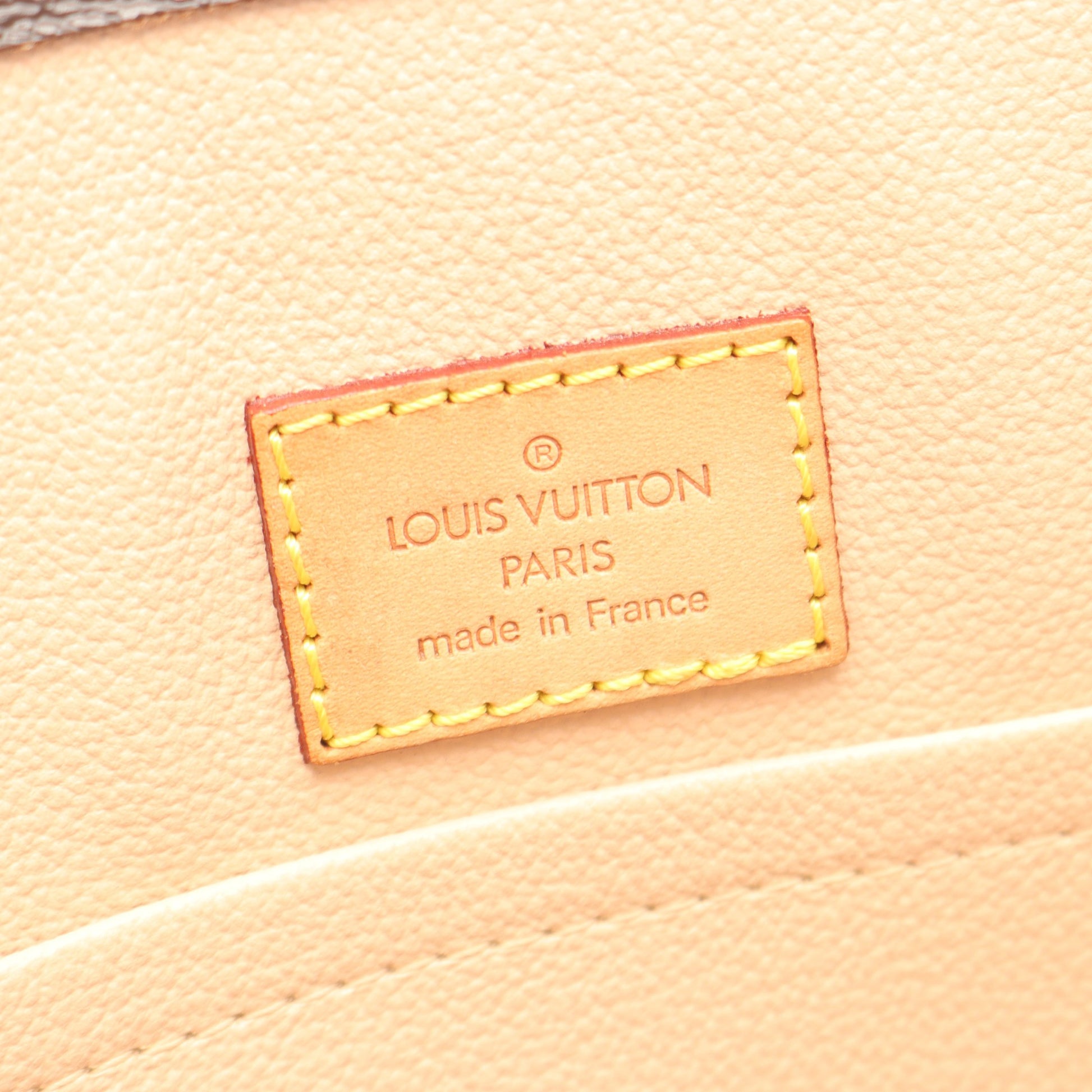 サックプラ モノグラム ハンドバッグ トートバッグ PVC レザー ブラウン ルイヴィトン バッグ LOUIS VUITTON