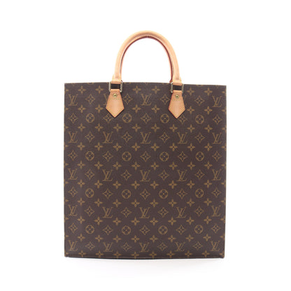サックプラ モノグラム ハンドバッグ トートバッグ PVC レザー ブラウン ルイヴィトン バッグ LOUIS VUITTON