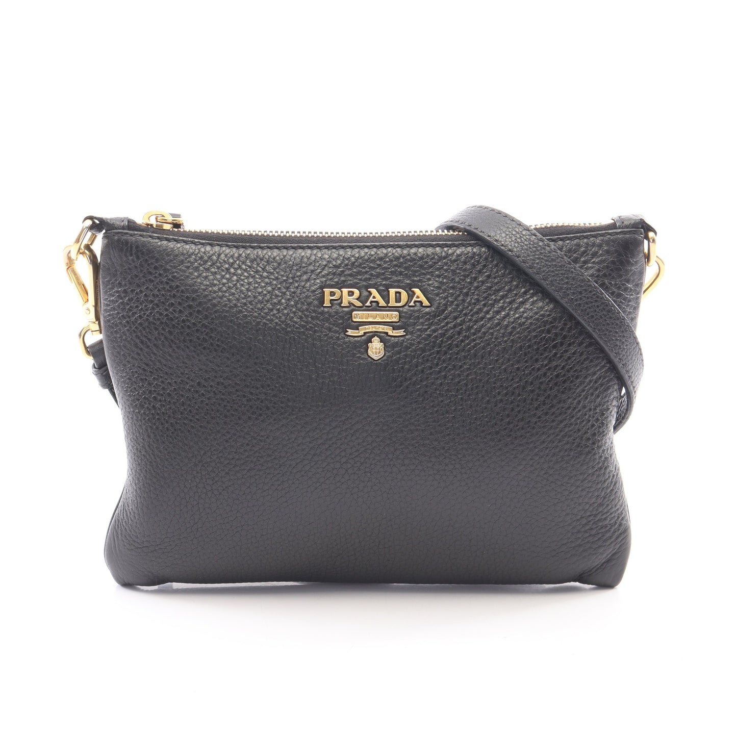ショルダーバッグ レザー ブラック プラダ バッグ PRADA