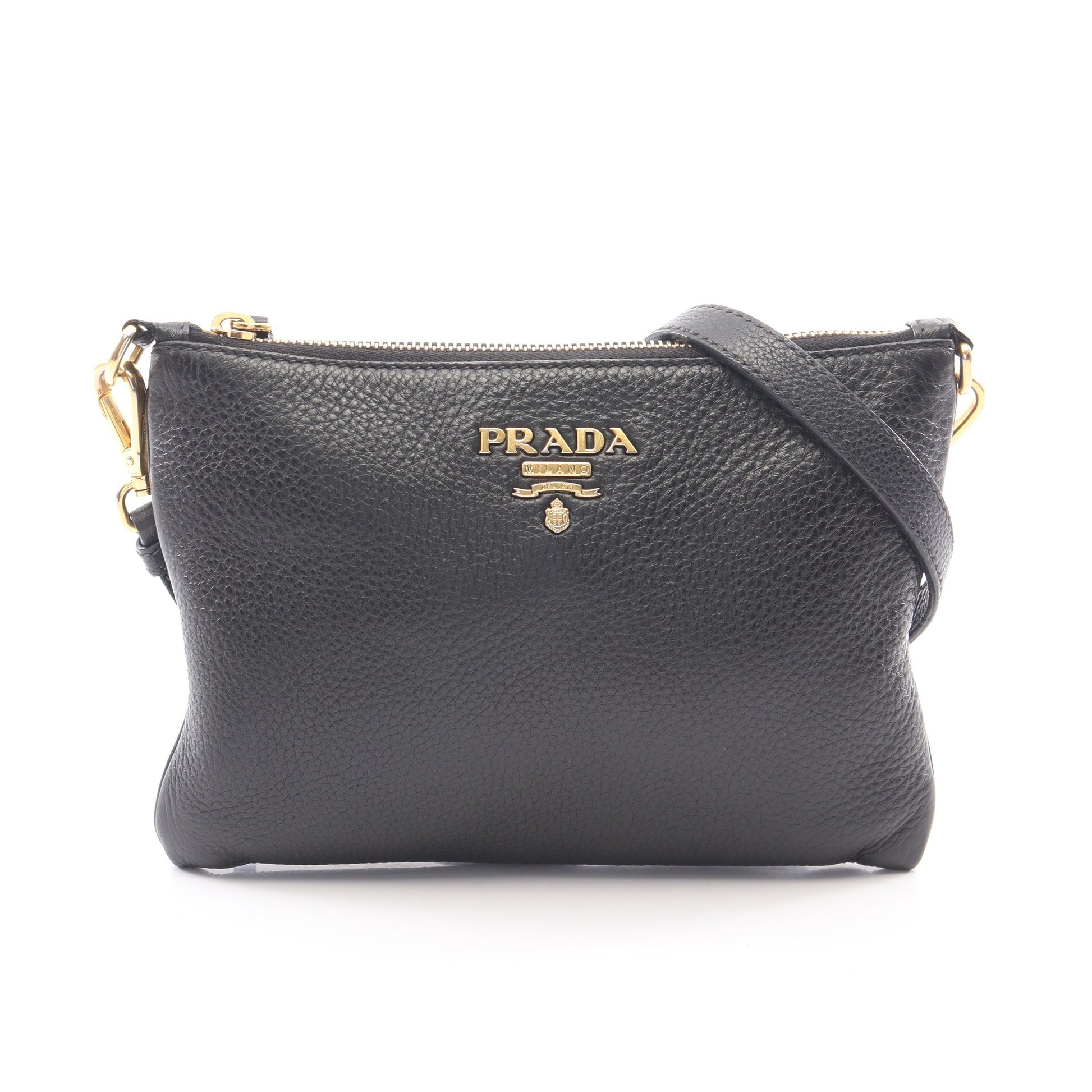 ショルダーバッグ レザー ブラック プラダ バッグ PRADA