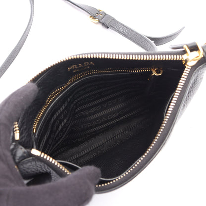 ショルダーバッグ レザー ブラック プラダ バッグ PRADA