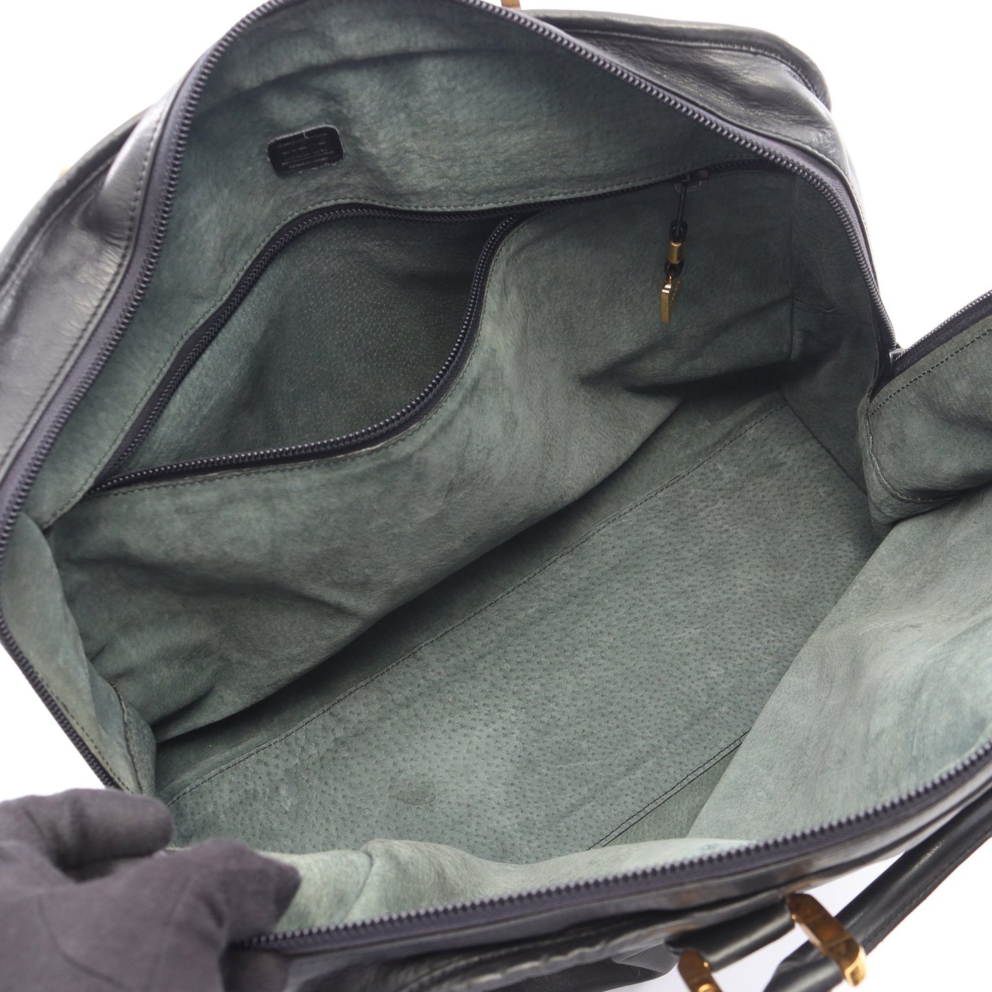 アマソナ40 ハンドバッグ レザー ブラック ロエベ バッグ LOEWE