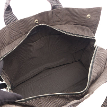 エールラインMM ハンドバッグ トートバッグ ナイロンキャンバス ダークグレー シルバー金具 エルメス バッグ HERMES