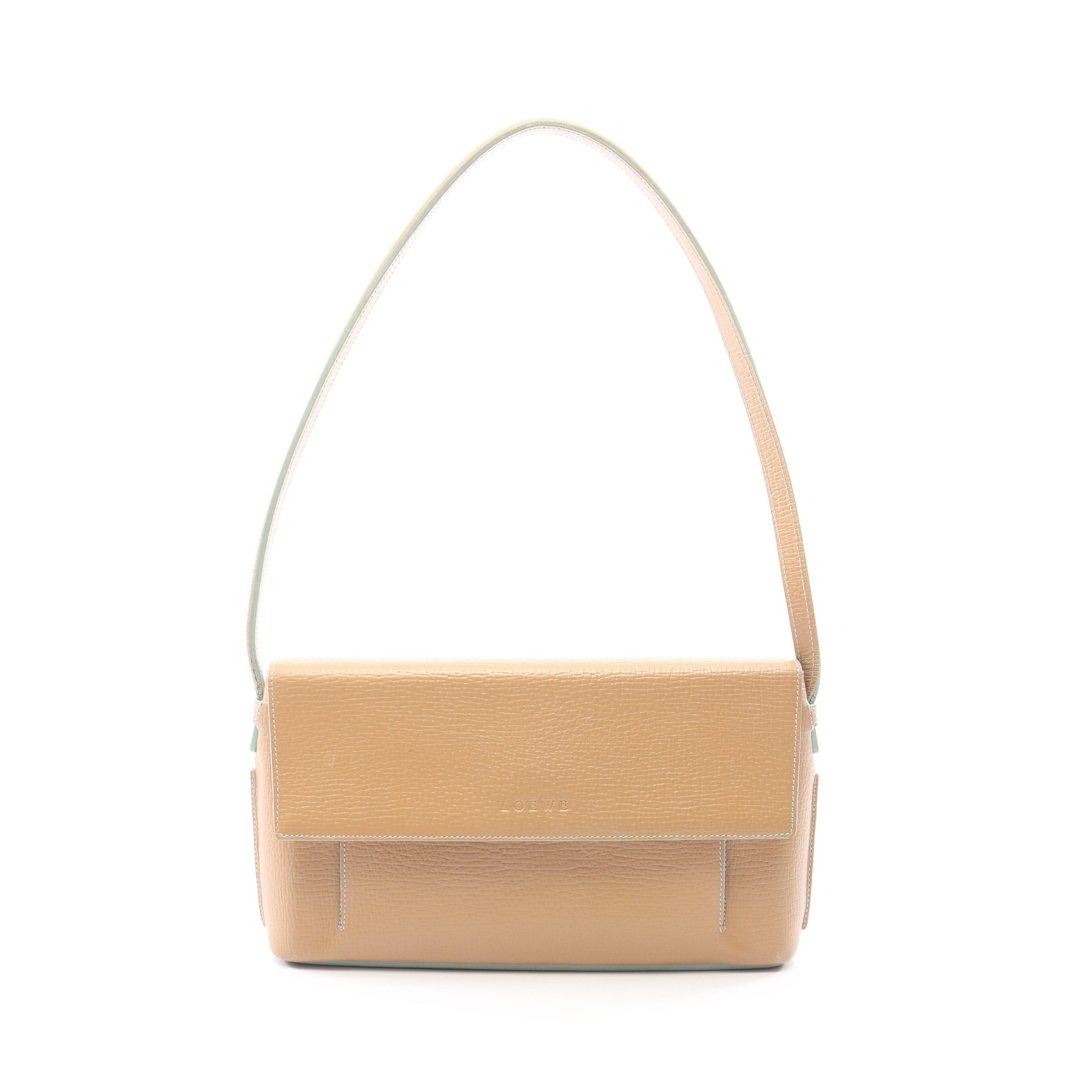 ロゴ ワンショルダーバッグ レザー ベージュ ロエベ バッグ LOEWE