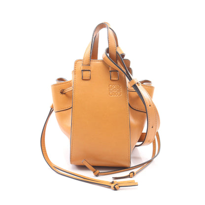 ハンモック ドローストリングバッグ ミニ 2WAY ハンドバッグ レザー ライトブラウン ロエベ バッグ LOEWE