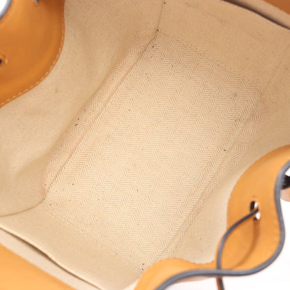 ハンモック ドローストリングバッグ ミニ 2WAY ハンドバッグ レザー ライトブラウン ロエベ バッグ LOEWE