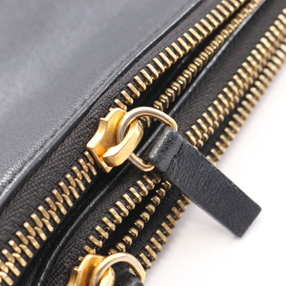 TRIO LARGE トリオ ラージ ショルダーバッグ レザー ブラック セリーヌ バッグ CELINE