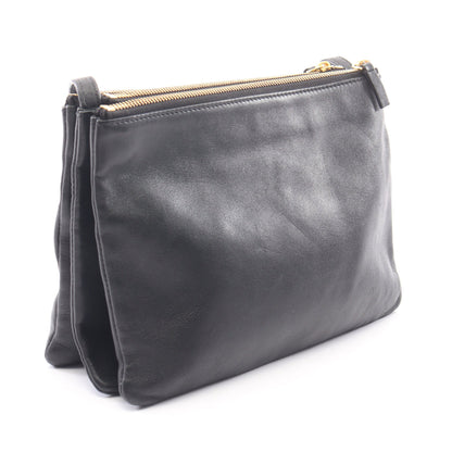 TRIO LARGE トリオ ラージ ショルダーバッグ レザー ブラック セリーヌ バッグ CELINE