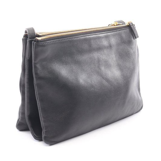 TRIO LARGE トリオ ラージ ショルダーバッグ レザー ブラック セリーヌ バッグ CELINE