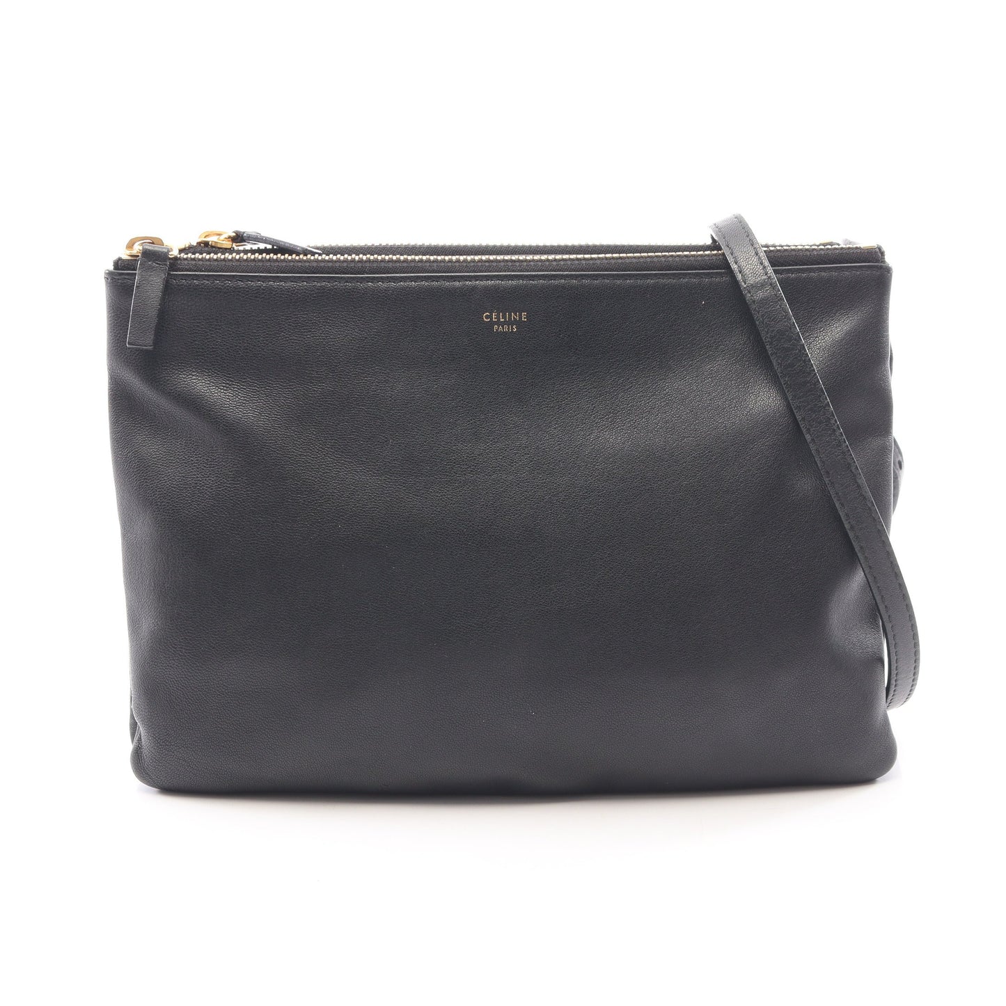 TRIO LARGE トリオ ラージ ショルダーバッグ レザー ブラック セリーヌ バッグ CELINE