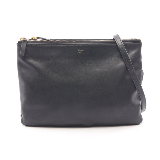 TRIO LARGE トリオ ラージ ショルダーバッグ レザー ブラック セリーヌ バッグ CELINE