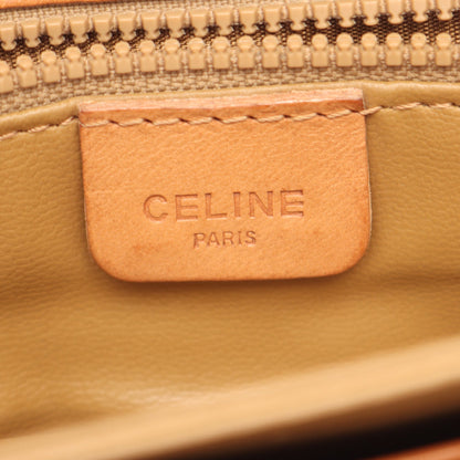 マカダム ショルダーバッグ PVC レザー ベージュ ブラウン セリーヌ バッグ CELINE