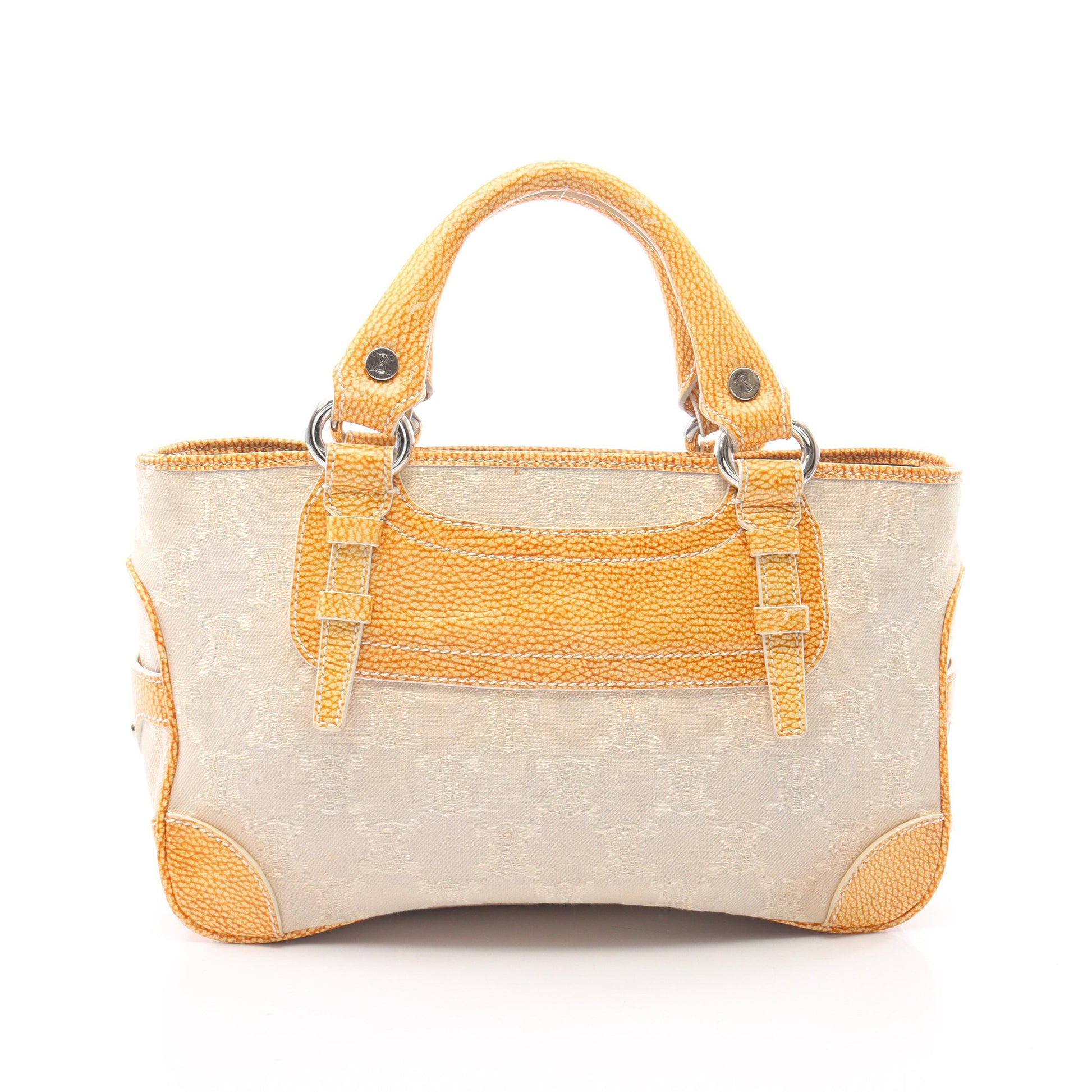 ブギーバッグ ハンドバッグ キャンバス レザー ライトベージュ イエローブラウン セリーヌ バッグ CELINE