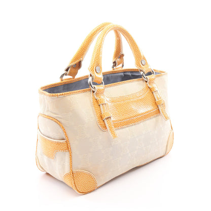 ブギーバッグ ハンドバッグ キャンバス レザー ライトベージュ イエローブラウン セリーヌ バッグ CELINE