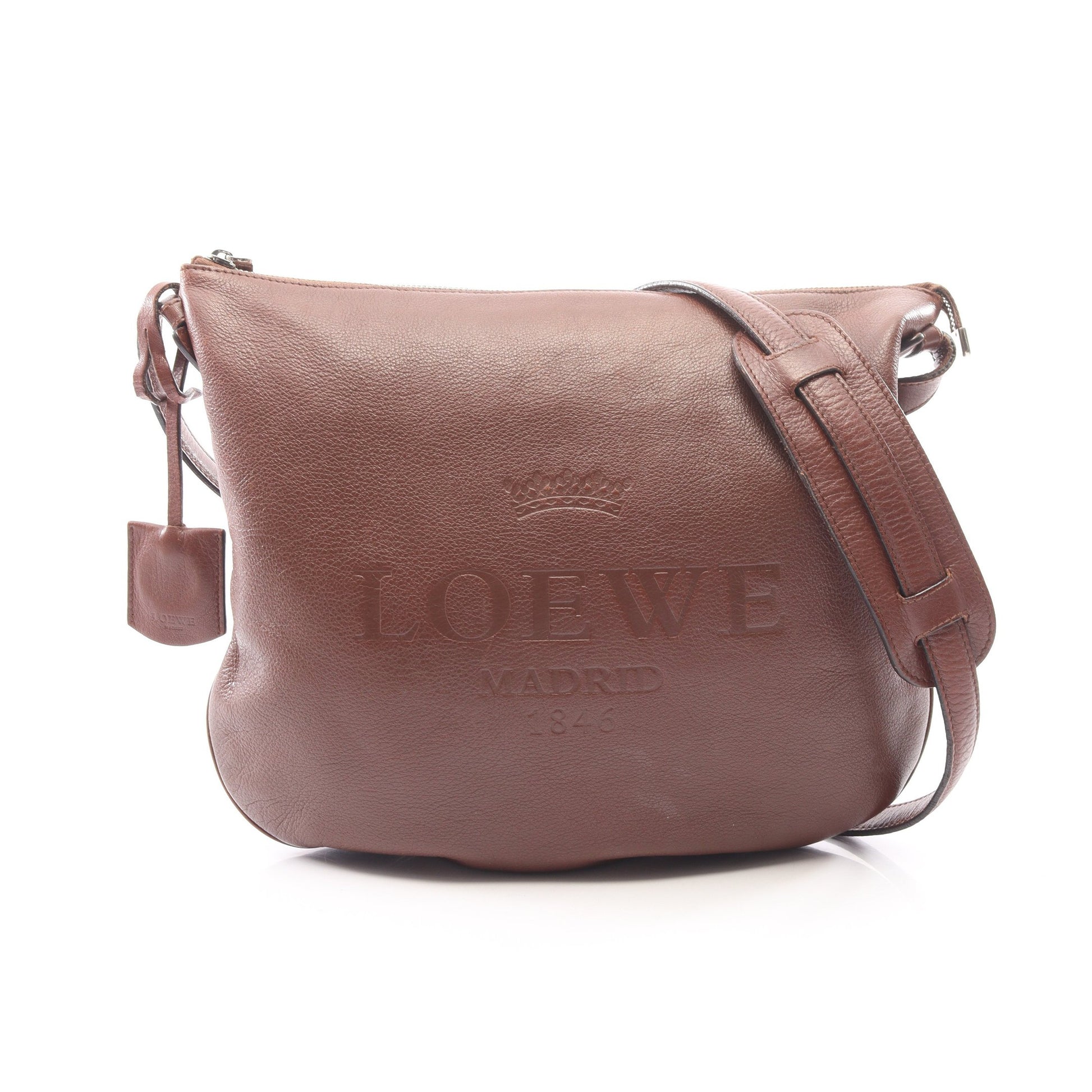 ヘリテージ ショルダーバッグ レザー ブラウン ロエベ バッグ LOEWE