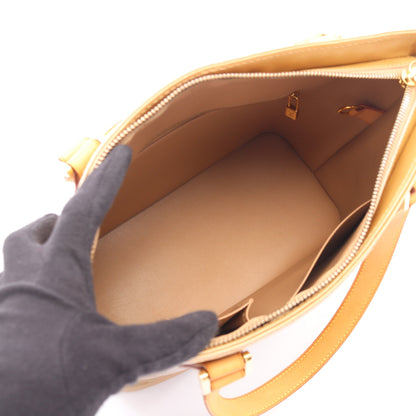 ヒューストン モノグラムヴェルニ ノワゼット ハンドバッグ レザー ベージュ ルイヴィトン バッグ LOUIS VUITTON