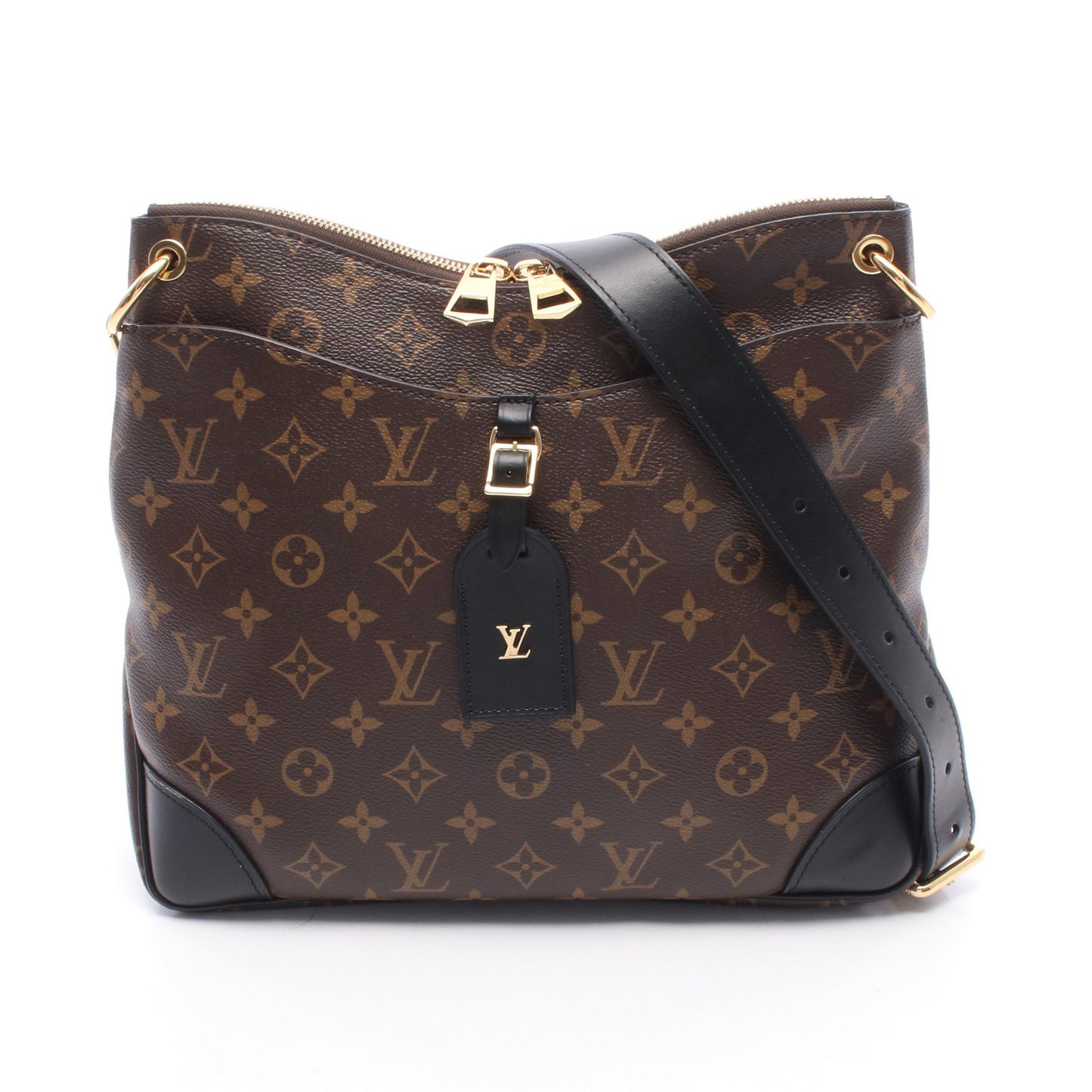 オデオン NM MM モノグラム ノワール ショルダーバッグ PVC レザー ブラウン ブラック ルイヴィトン バッグ LOUIS VUITTON