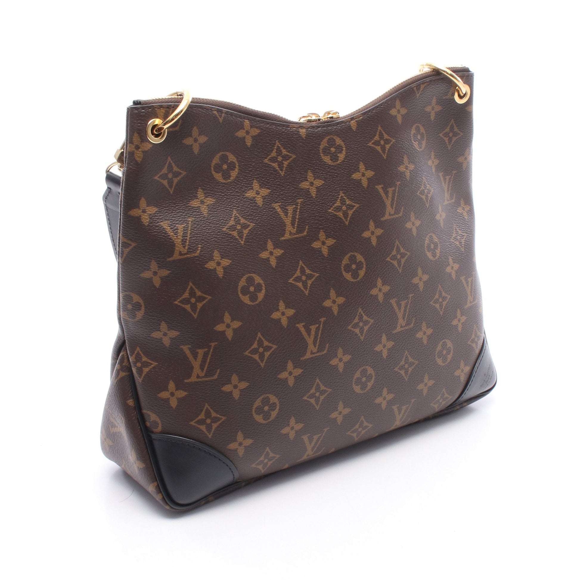 オデオン NM MM モノグラム ノワール ショルダーバッグ PVC レザー ブラウン ブラック ルイヴィトン バッグ LOUIS VUITTON