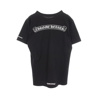 スクロールラベル バックプリント ポケット付き 半袖Tシャツ コットン ブラック クロムハーツ