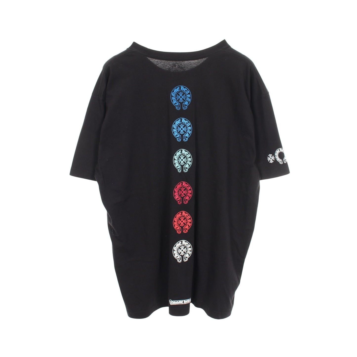 マルチカラーホースシュー バックプリント 半袖Tシャツ コットン ブラック クロムハーツ