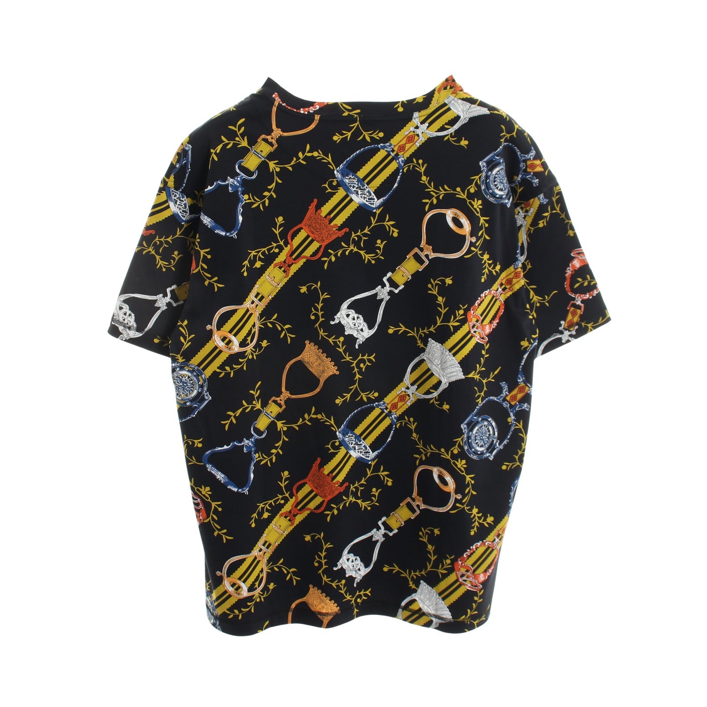 インターロックマキシ 半袖Tシャツ コットン ブラック イエロー マルチカラー エルメス