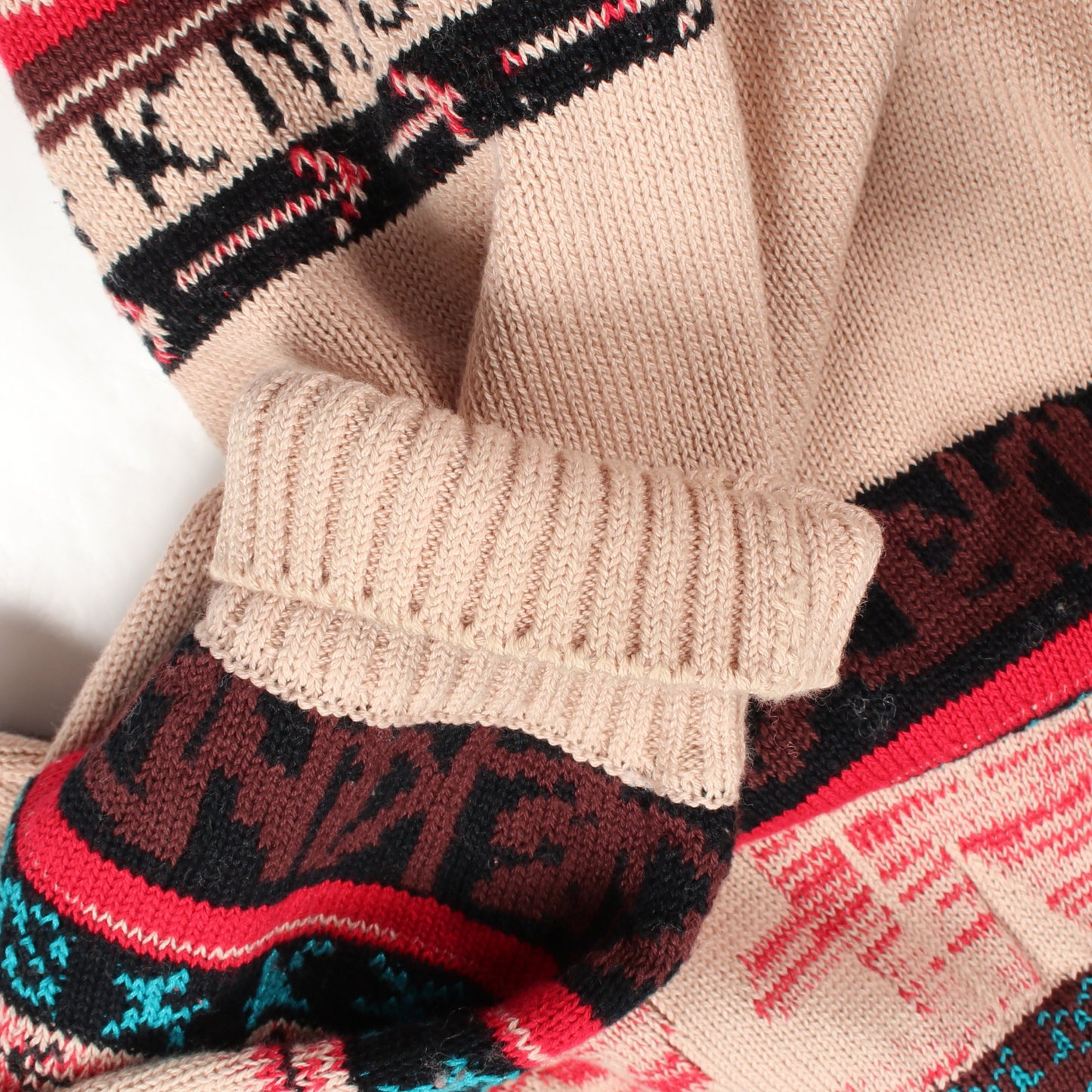Sacai × Eric Haze ニット コットン ベージュ マルチカラー サカイ