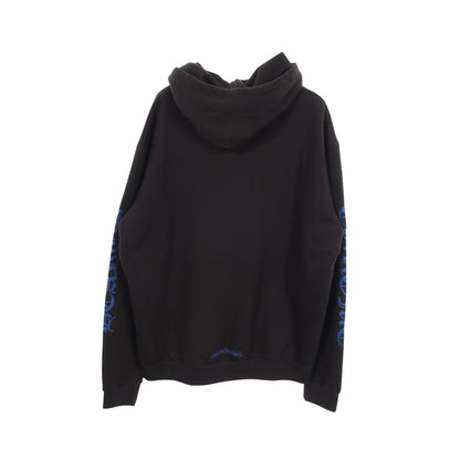 バーティカルロゴ 裏起毛 プルオーバーパーカー コットン ブラック ブルー クロムハーツ トップス Chrome Hearts