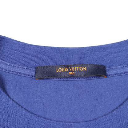 モノグラムグラディエント クルーネック 半袖Tシャツ コットン ブルー ホワイト ルイヴィトン