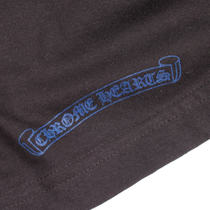 ネックロゴ 長袖Tシャツ コットン ブラック ブルー クロムハーツ