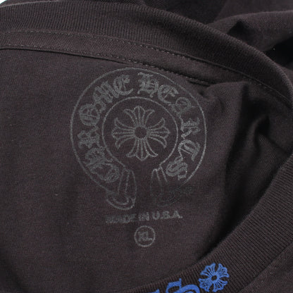 ネックロゴ 長袖Tシャツ コットン ブラック ブルー クロムハーツ