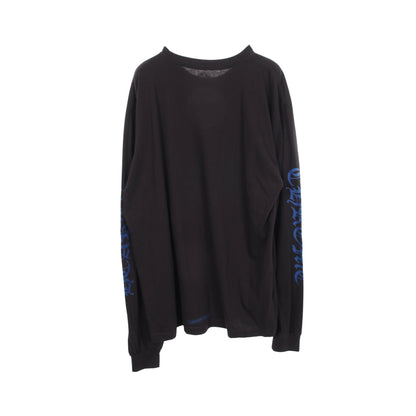 ネックロゴ 長袖Tシャツ コットン ブラック ブルー クロムハーツ
