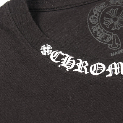 ネックロゴ ポケット付き 長袖Tシャツ コットン ブラック クロムハーツ