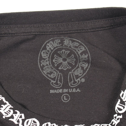 ネックロゴ ポケット付き 長袖Tシャツ コットン ブラック クロムハーツ