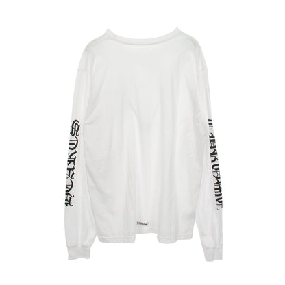 ネックロゴ ポケット付き 長袖Tシャツ コットン ホワイト クロムハーツ