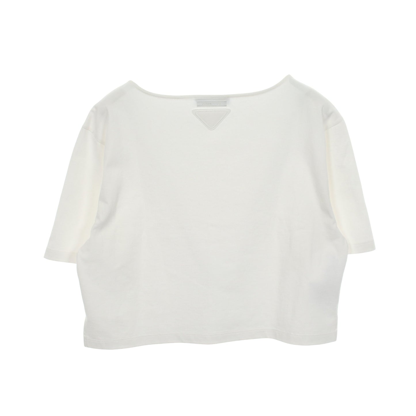 エンボスロゴ 半袖Tシャツ コットン ホワイト プラダ
