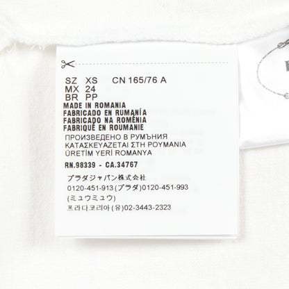 エンボスロゴ 半袖Tシャツ コットン ホワイト プラダ