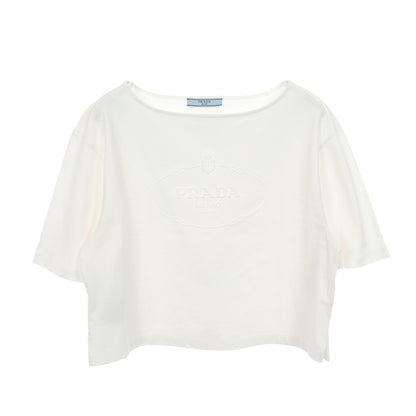 エンボスロゴ 半袖Tシャツ コットン ホワイト プラダ