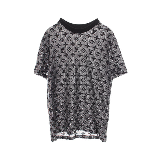 モノグラム シースルー 半袖Tシャツ コットン ブラック グレー ルイヴィトン