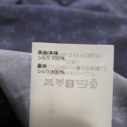 モノグラム 総柄 長袖 シャツ シルク ネイビー ルイヴィトン