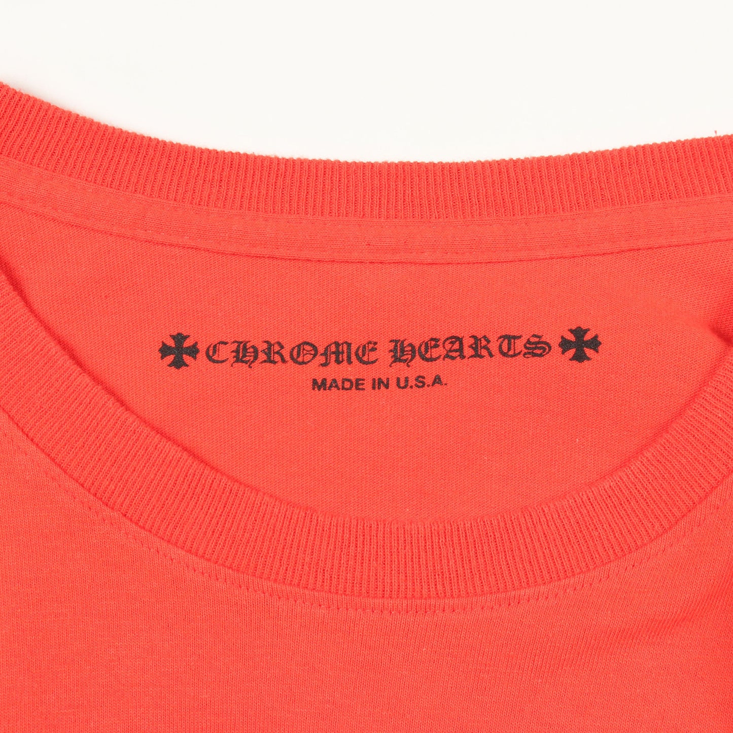 Chrome Hearts × MATTY BOY SPARK THE HEART ポケット付き 長袖Tシャツ コットン オレンジレッド クロムハーツ