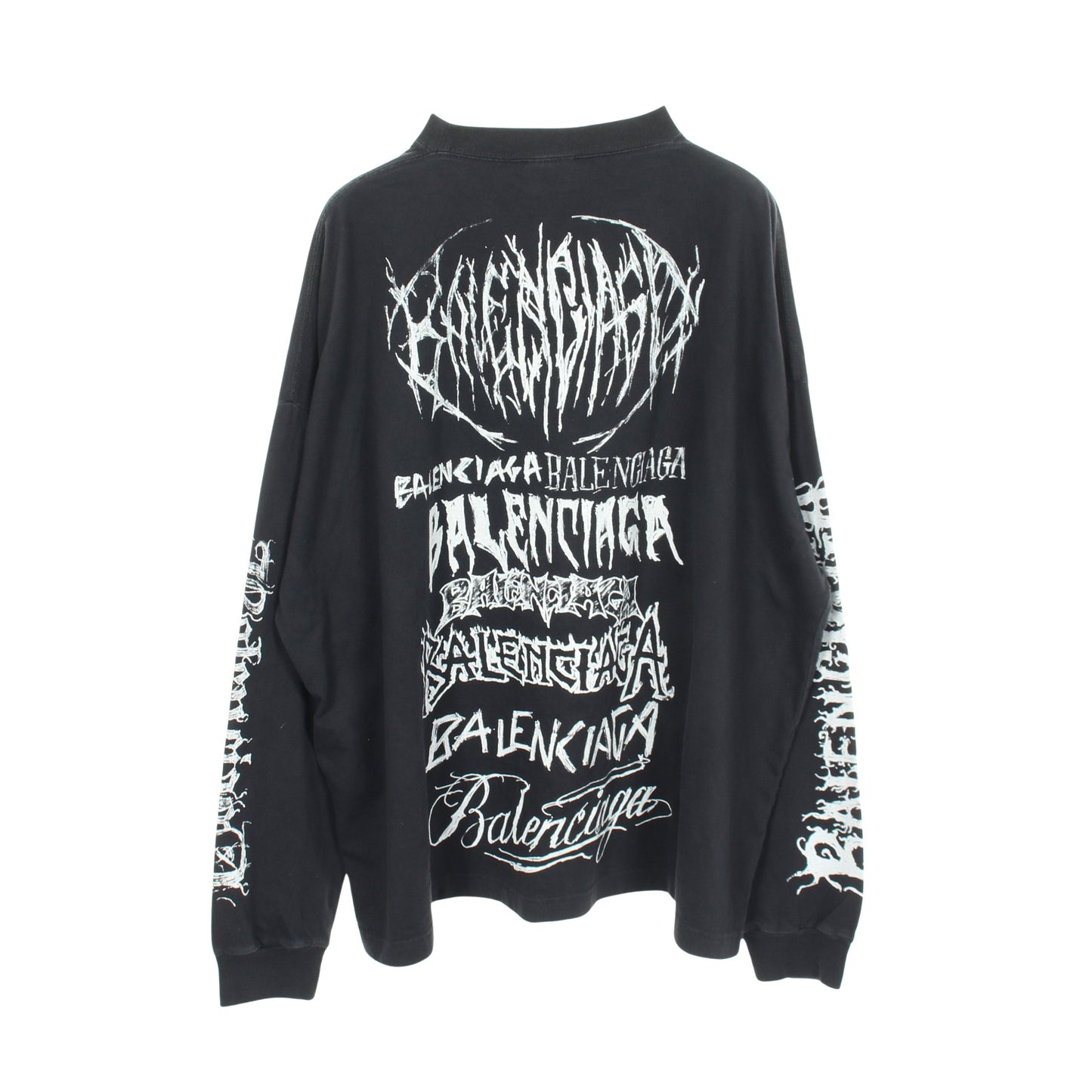 DIY METAL 長袖Tシャツ コットン ブラック バレンシアガ
