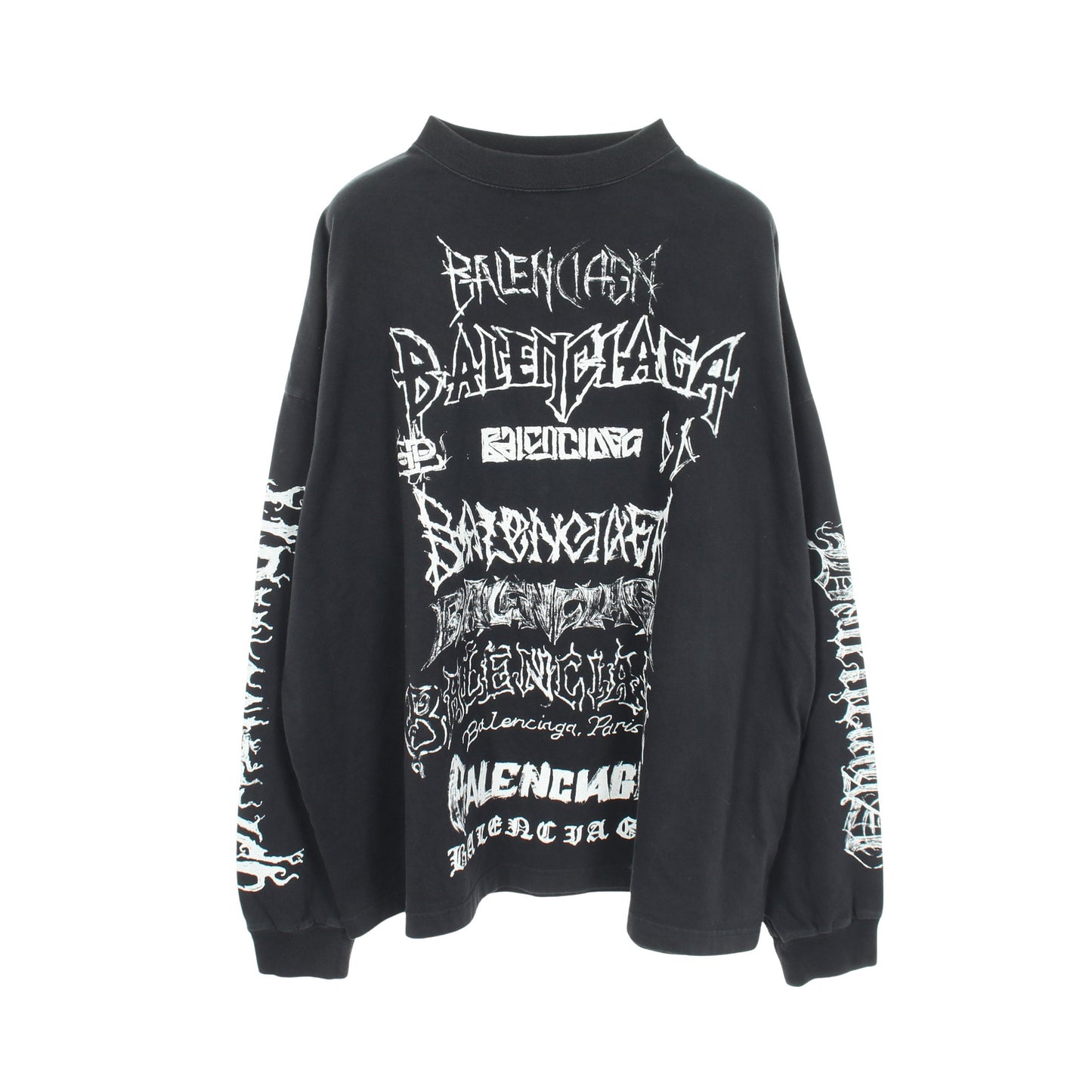 DIY METAL 長袖Tシャツ コットン ブラック バレンシアガ