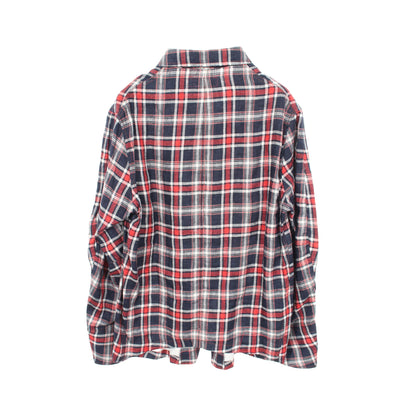JUNYA WATANABE COMME des GARCONS MAN × LEVIS チェック柄シャツ ジャケット リネン ネイビー レッド ホワイト ジュンヤワタナベコムデギャルソンマン