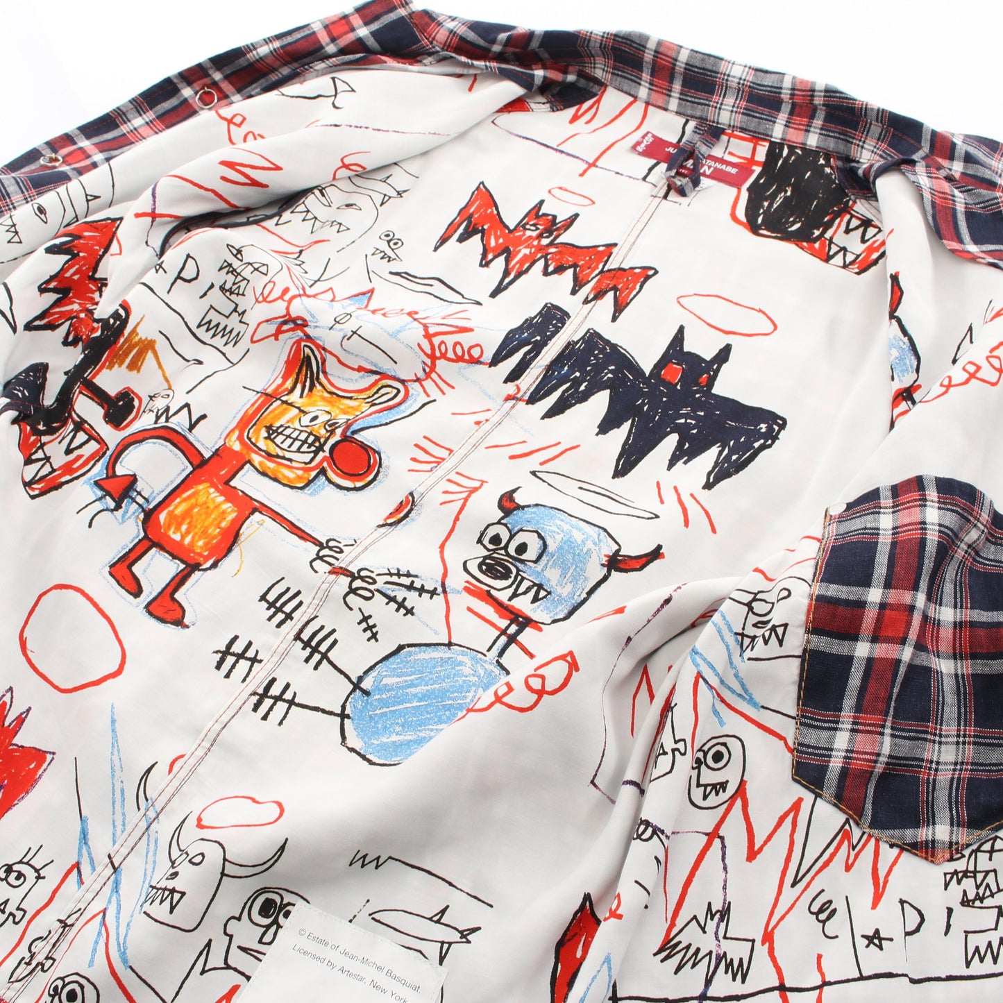 JUNYA WATANABE COMME des GARCONS MAN × LEVIS チェック柄シャツ ジャケット リネン ネイビー レッド ホワイト ジュンヤワタナベコムデギャルソンマン