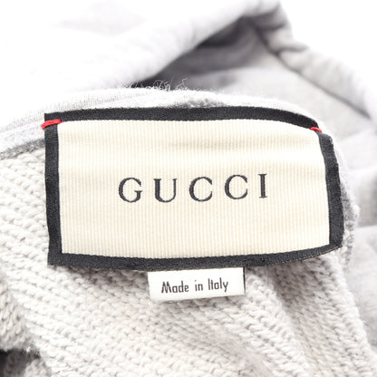 ロゴプリント プルオーバーパーカー コットン グレー グッチ