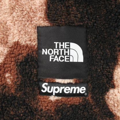 Supreme × THE NORTH FACE ブリーチドデニムプリント フリース ジャケット ブラウン ブラック シュプリーム