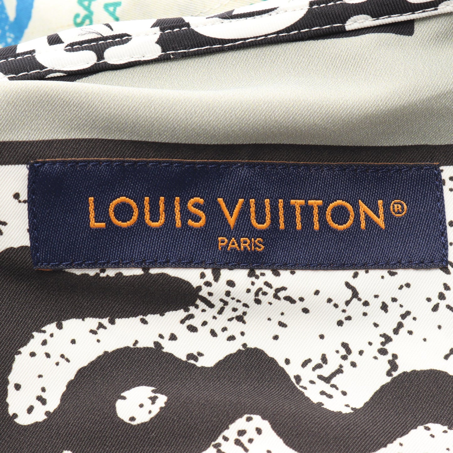 フードシルクプレンドオーバー シャツ ナイロン シルク ホワイト マルチカラー ルイヴィトン トップス LOUIS VUITTON