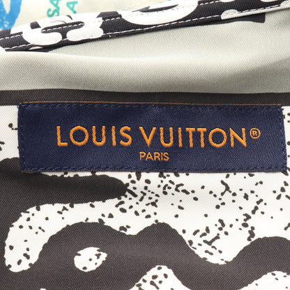 フードシルクプレンドオーバー シャツ ナイロン シルク ホワイト マルチカラー ルイヴィトン トップス LOUIS VUITTON