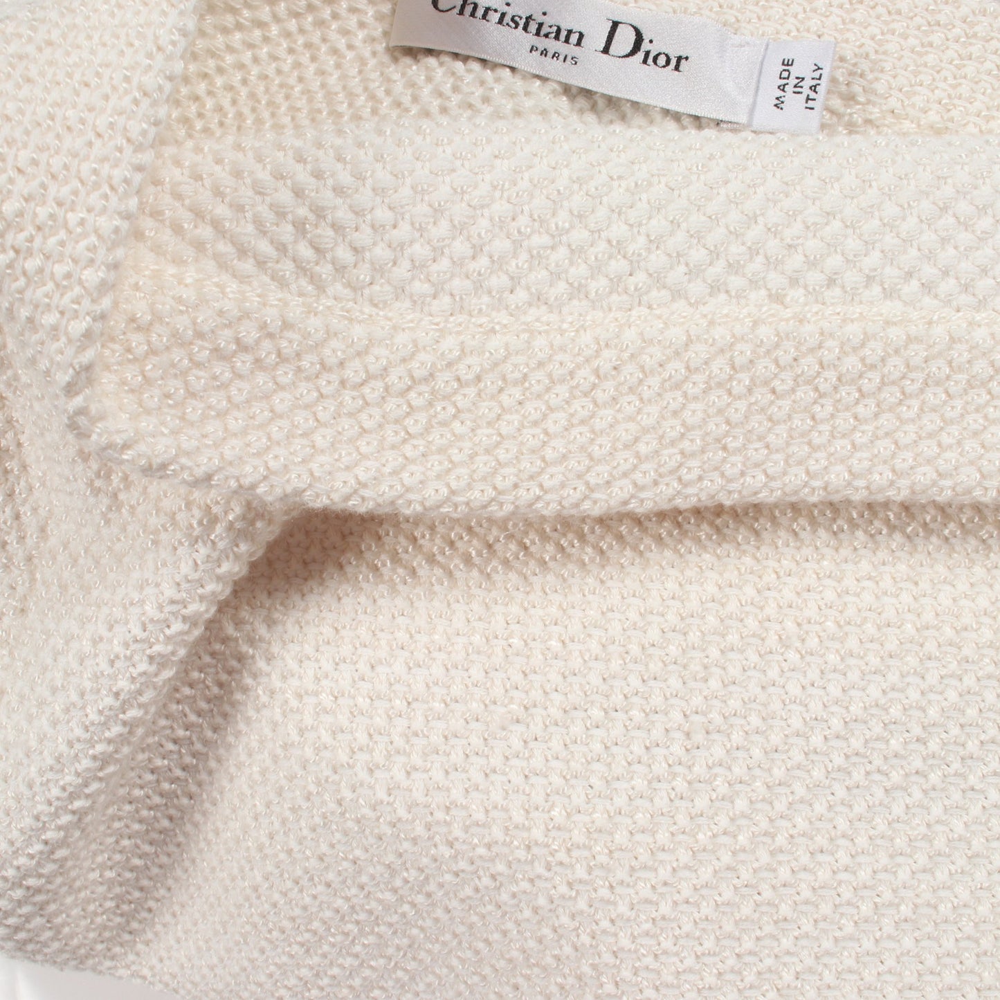 DIOR MARINIERE スカート コットン シルク ホワイト ブラック クリスチャンディオール