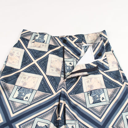 DIOR × KENNY SCHARF Bermuda Shorts パンツ シルク ネイビー オフホワイト ディオール